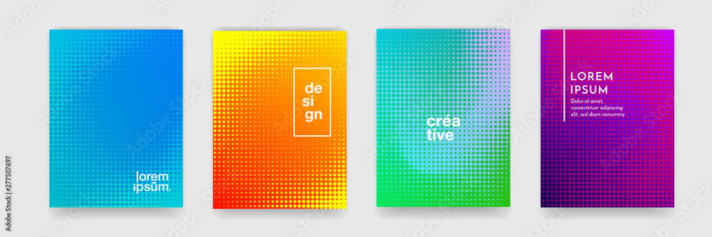 Poster Background pattern, abstract vector geometric halftone. Color gradient pattern graphic background