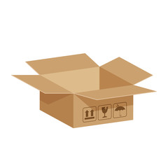 open crate boxes 3d, cardboard box brown, flat style cardboard parcel boxes, packaging cargo open, isometric boxes brown, packaging box open brown icon, symbol carton box isolated on white background