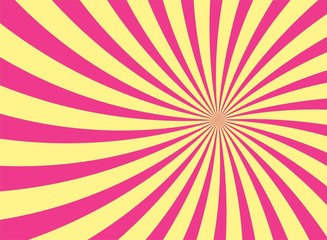Sunlight retro faded background. pink and yellow color burst background.