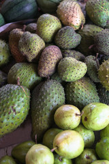 Jackfruit on the market in asian nature. Vegetarian temma for background. Stock photo