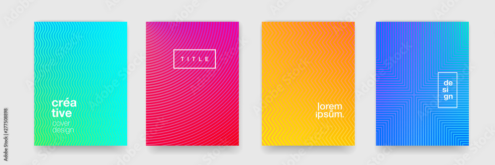 Poster Background pattern texture, abstract geometric line wave. Vector modern trend color gradient cool minimal pattern background, cover design