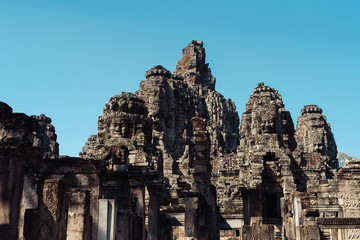 Bayon temple in Angkor Thom, Siemreap, Cambodia