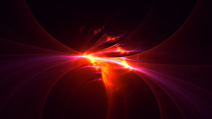 3D rendering abstract red fractal light background