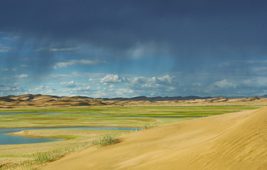 sand dunes of  lake Durgen Nuur