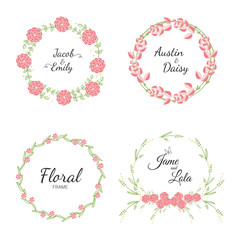 Wedding wreath collection for wedding. - Premium vector