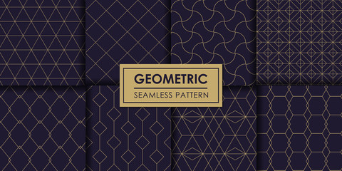 Luxury geometric seamless pattern set, Decorative wallpaper.