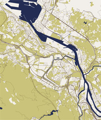 vector map of the city of Barakaldo, Basque Country, Spain