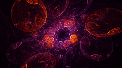 3D rendering abstract round light background