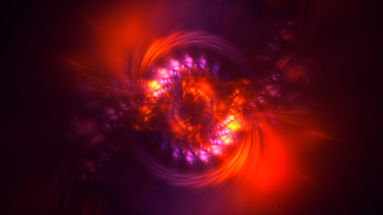 3D rendering abstract round light background