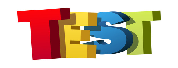 Colorful illustration of "Test" word