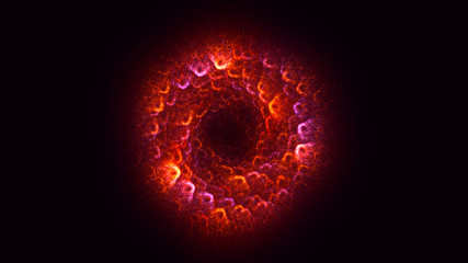 3D rendering abstract circle light background