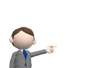 説明するビジネスマン