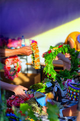 Trade at the fair floral wreaths