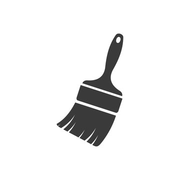 Paint brush icon template black color editable. Paint brush symbol vector sign isolated on white background. Simple logo vector illustration for graphic and web design.