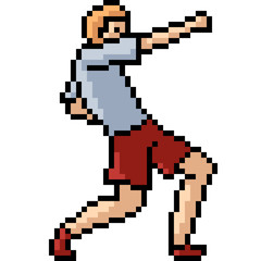 Fototapeta premium vector pixel art action
