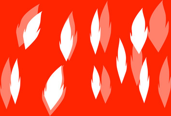 Red background with leaf pattern