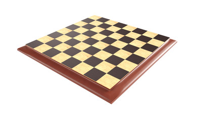 3D rendering - chessboard on a white background