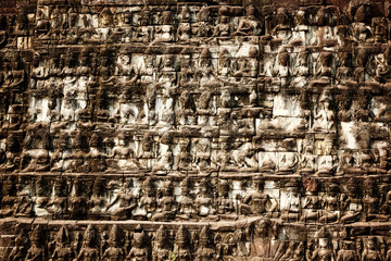Angkor Thom is a famous landmark in Cambodia.
