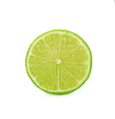 lime sliced isolated on  white background