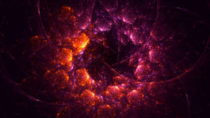 3D rendering abstract circle light background