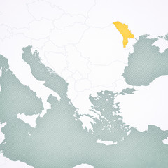 Map of Balkans - Moldova