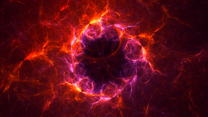 3D rendering abstract circle light background