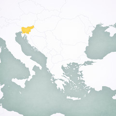 Map of Balkans - Slovenia