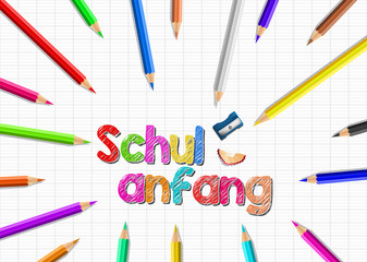 Schriftzug "Schulanfang" - Schulanfang Banner