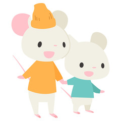 ねずみの子供　2匹