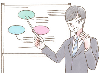 セミナー 人物 ホワイトボード