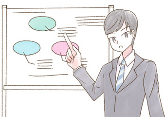 セミナー 人物 ホワイトボード