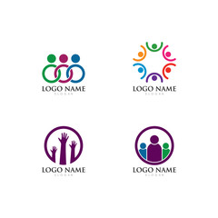 Adoption and community care Logo template vector icpn