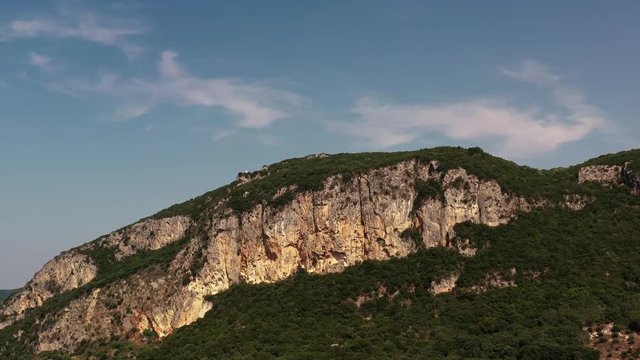 Amaizing ariel view of mountain top in Corfu, Greece