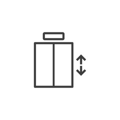 Lift icon template black color editable. Lift symbol vector sign isolated on white background. Simple logo vector illustration for graphic and web design.