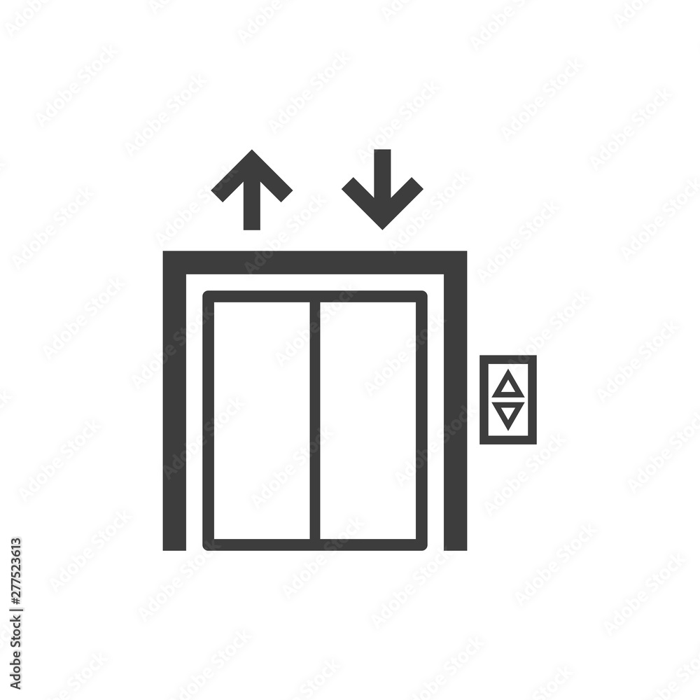 Poster lift icon template black color editable. lift symbol vector sign isolated on white background. simpl