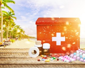First aid kit.