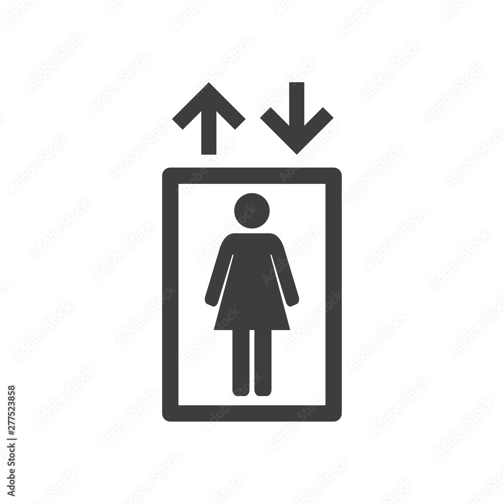 Poster lift icon template black color editable. lift symbol vector sign isolated on white background. simpl