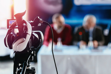 Camera At Press Conference