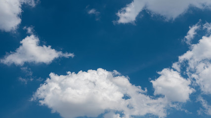Sky background, blue sky and white clouds