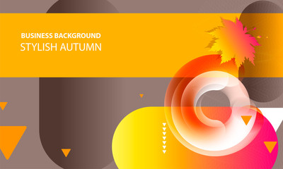 Modern Autumn banner business style lines