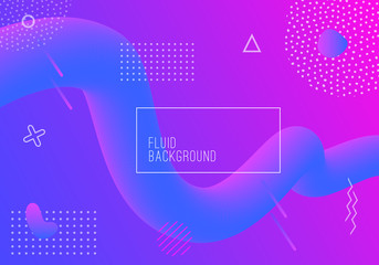 Vector geometric background with modern fluid shapes. Dynamical abstract gradient flowing forms.