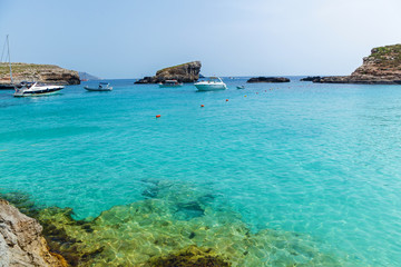 Pure crystal water of Blue Lagoon on Malta