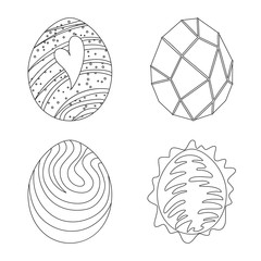 Isolated object of dinosaur and magic symbol. Collection of dinosaur and fantasy vector icon for stock.