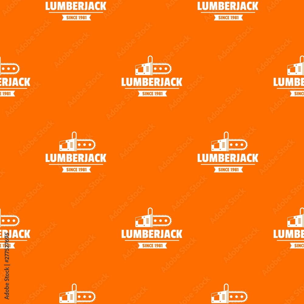 Poster lumberjack pattern vector orange for any web design best