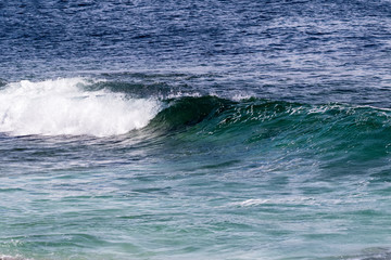 Blue waves in the ocean