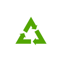 Recycle. Recycle sign. Recycle green icon isolated on white background