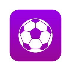 Fototapeta premium Football soccer ball icon digital purple for any design isolated on white vector illustration