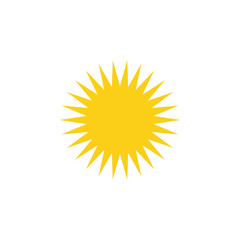 Sun. Sun yellow icon. Sun vector icon isolated on white background
