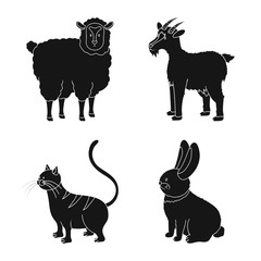 Vector design of ranch and organic icon. Set of ranch and food stock symbol for web.