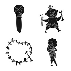 Vector design of sapiens and development sign. Collection of sapiens and age vector icon for stock.